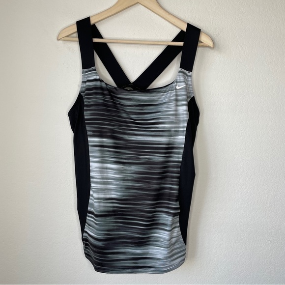Nike Athletic Gray and Black Racerback Top - Picture 1 of 7